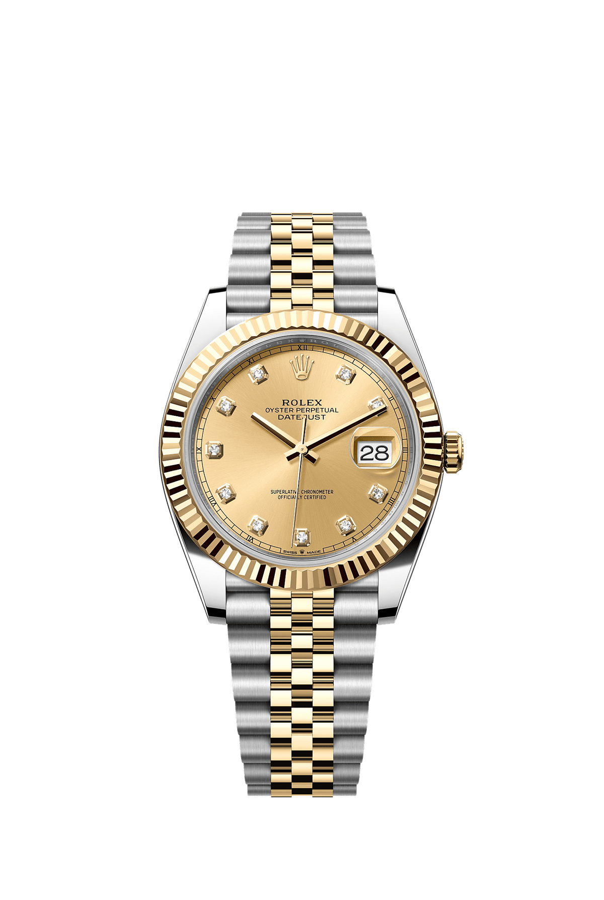 Datejust 41 41mm Oystersteel Yellow Gold Champagne Diamond Dial Jubilee Bracelet Self-Winding Watch