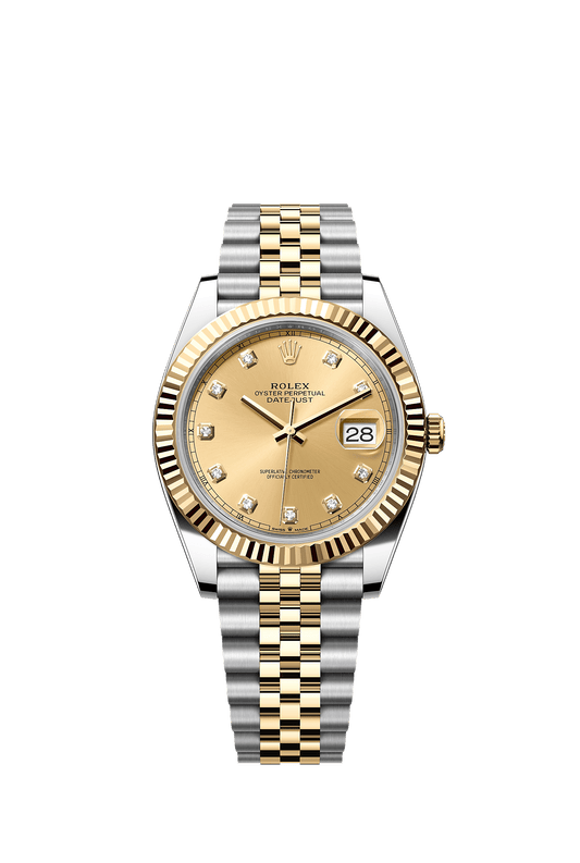 Datejust 41 41mm Oystersteel Yellow Gold Champagne Diamond Dial Jubilee Bracelet Self-Winding Watch