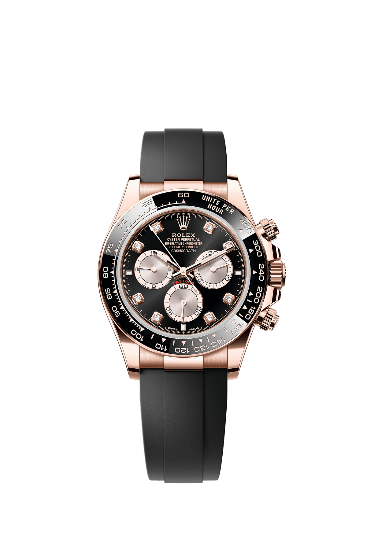 Cosmograph Daytona Oyster Chronograph Watch 40mm 18ct Everose Gold Chocolate Black Dial