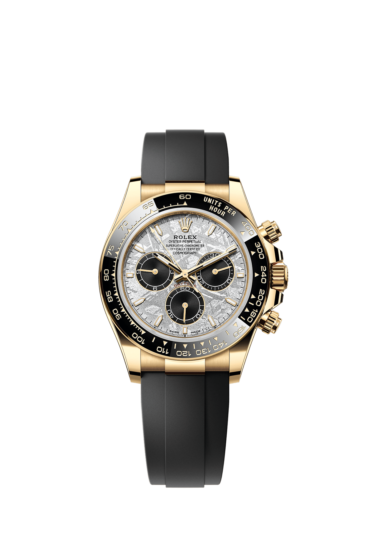 Cosmograph Daytona Oyster Chronograph Watch 40mm 18ct Yellow Gold Meteorite Black Dial
