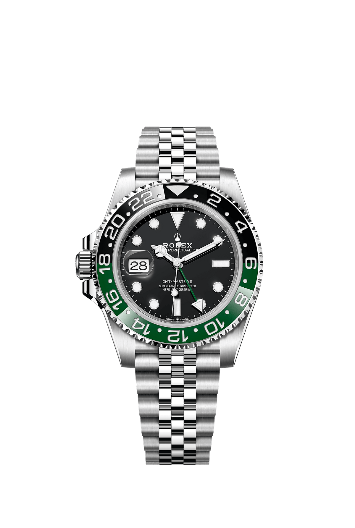 GMT-Master II 40mm Oystersteel Black Dial Green Black Cerachrom Bezel Jubilee Bracelet Self-Winding Watch