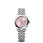 ساعة Lady-Datejust 28 من الفولاذ Oystersteel بميناء وردي وسوار جوبيلي، مقاس 28 مم، ذاتية التعبئة