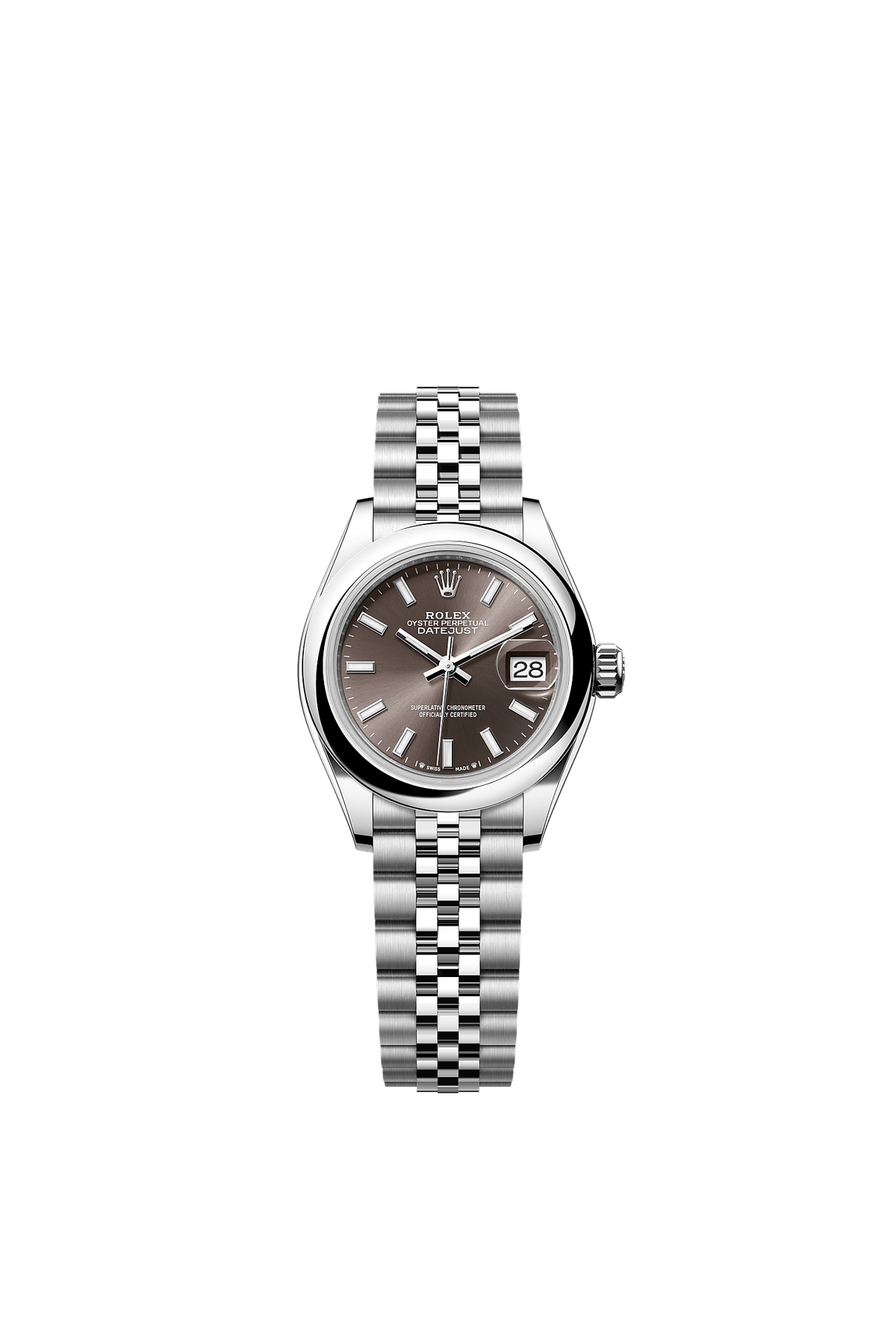 Lady-Datejust 28 Oystersteel Dark Grey Dial Jubilee Bracelet 28mm Self-Winding Watch