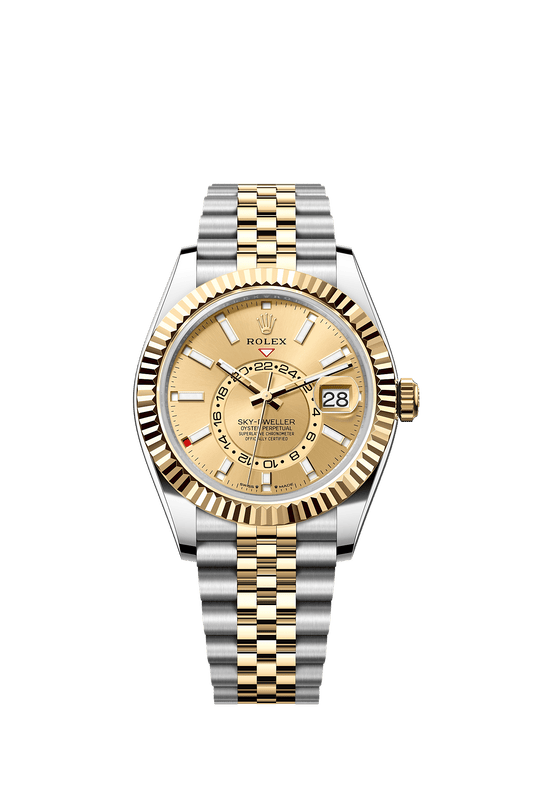 Sky-Dweller 42mm Oystersteel Yellow Gold Champagne Dial Jubilee Bracelet Self-Winding Watch