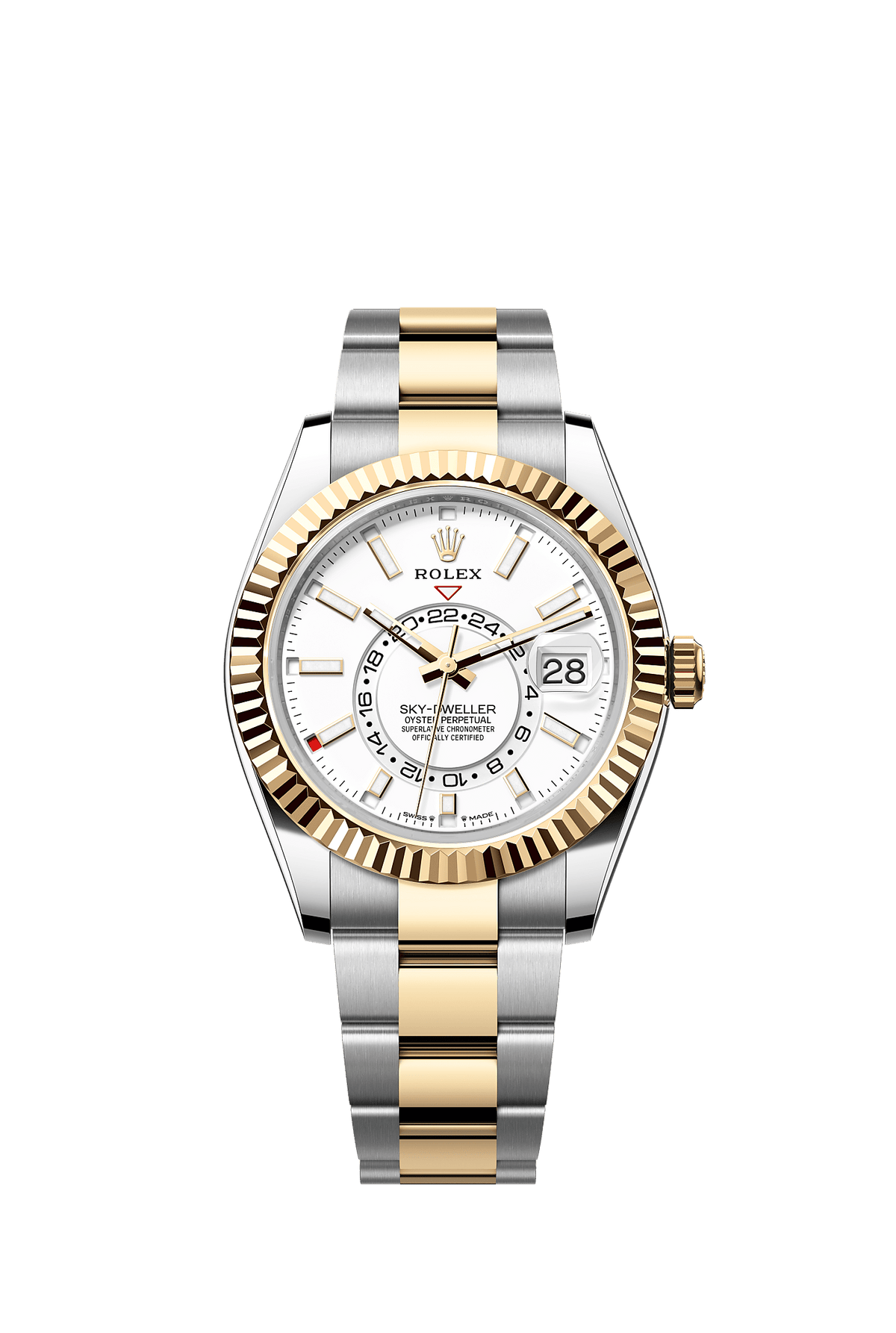 Sky-Dweller 42mm Oystersteel Yellow Gold Intense White Dial Oyster Bracelet Self-Winding Watch