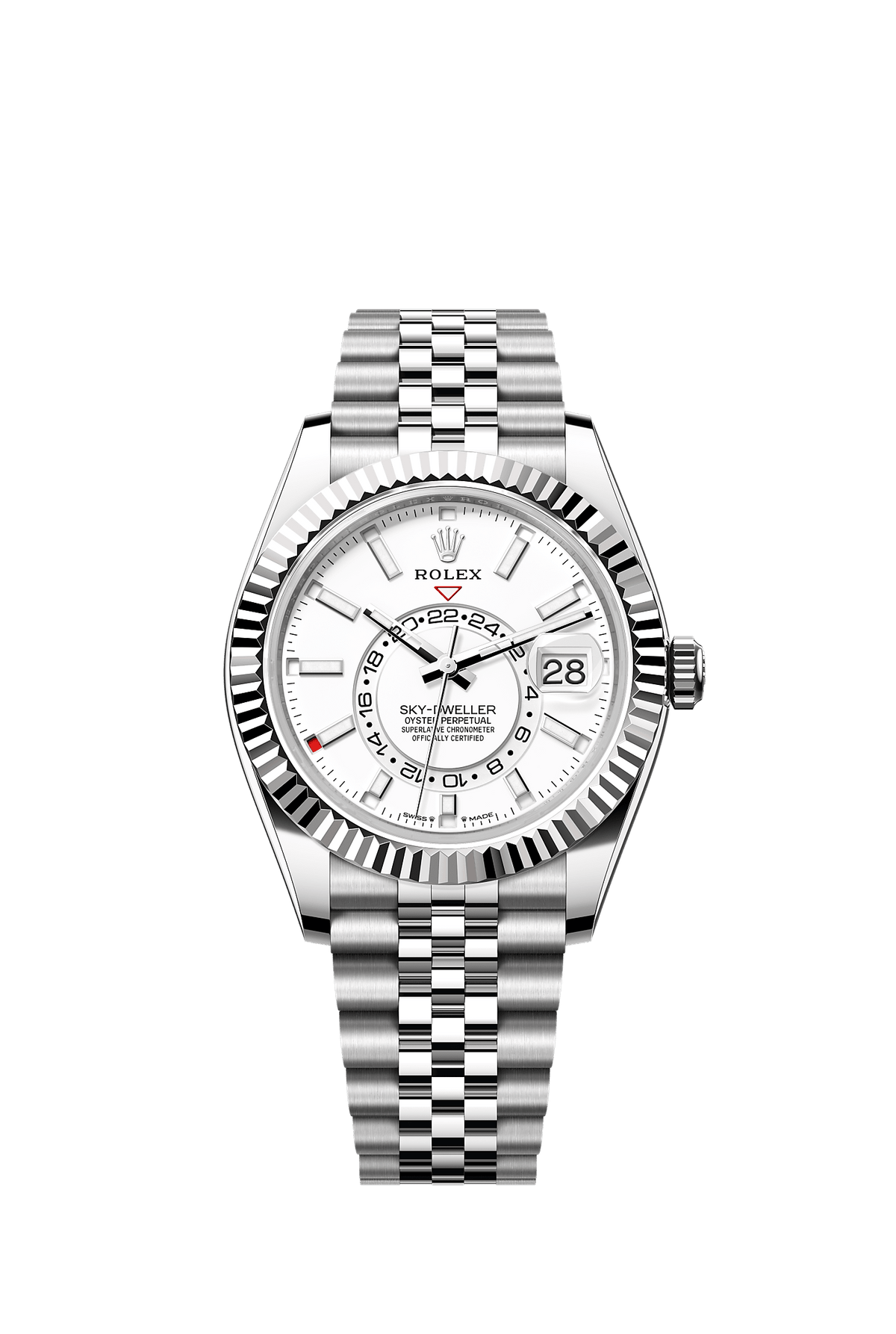 Sky-Dweller 42mm Oystersteel White Gold Intense White Dial Jubilee Bracelet Self-Winding Watch