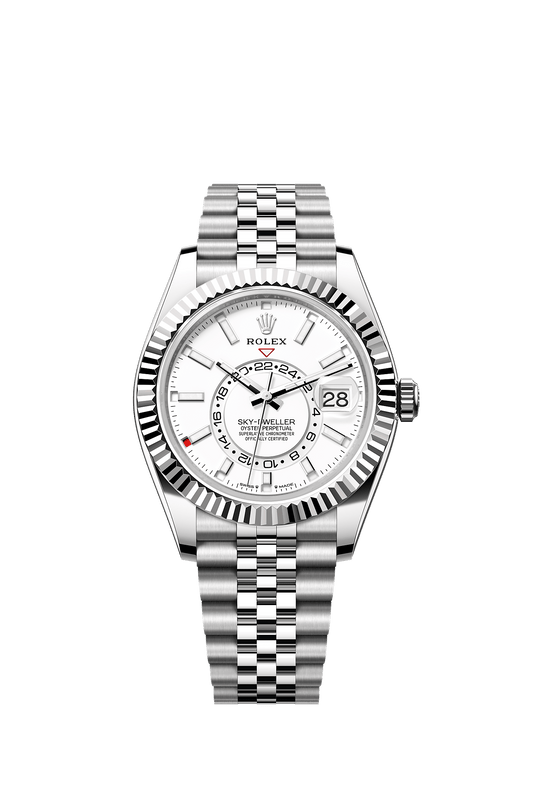 Sky-Dweller 42mm Oystersteel White Gold Intense White Dial Jubilee Bracelet Self-Winding Watch