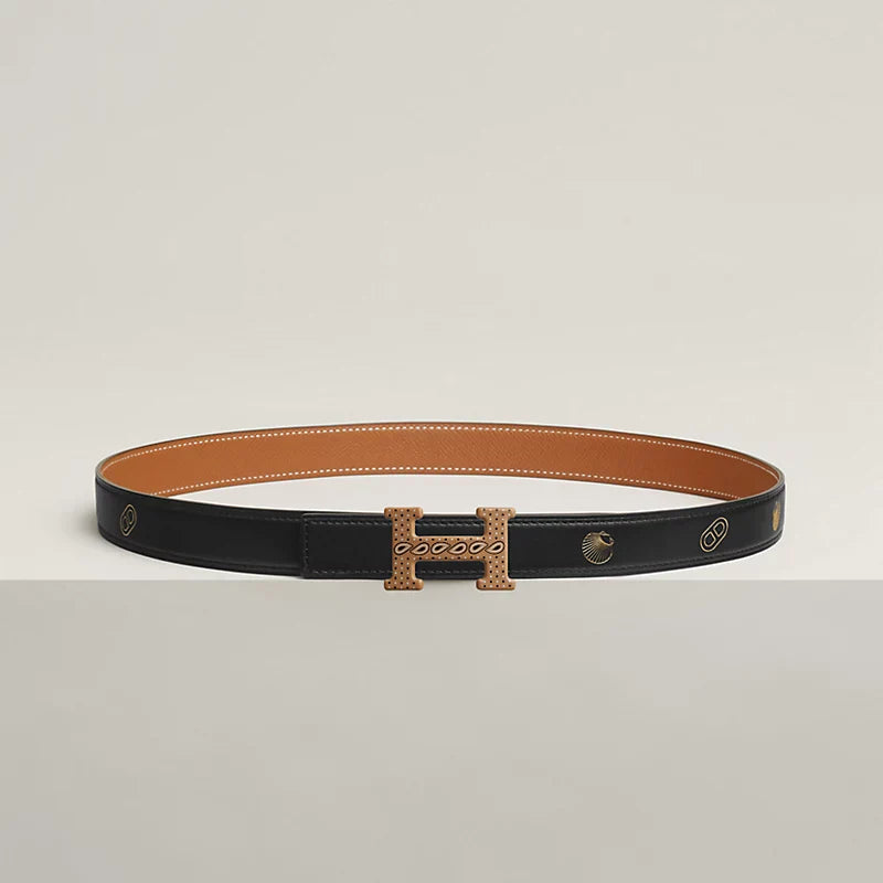 H Email Bandana belt buckle & Bandana leather strap 24 mm