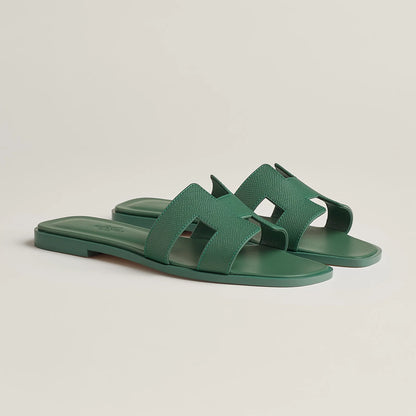 Vert Lierre - Orange Corail Oran sandal