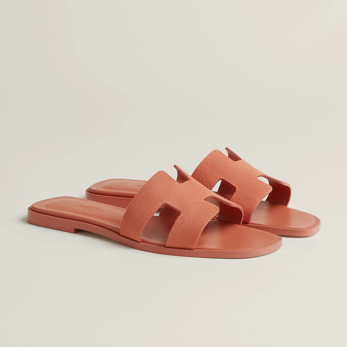 Vert Lierre - Orange Corail Oran sandal