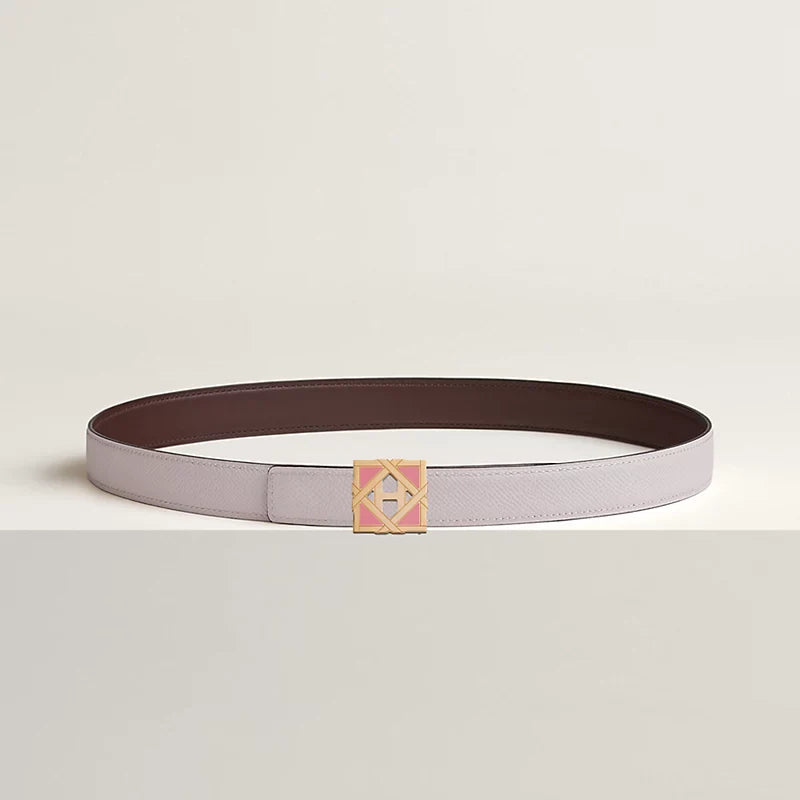 H Roseraie Belt Buckle & Hermès Sur Mer Reversible Leather Strap 24 MM