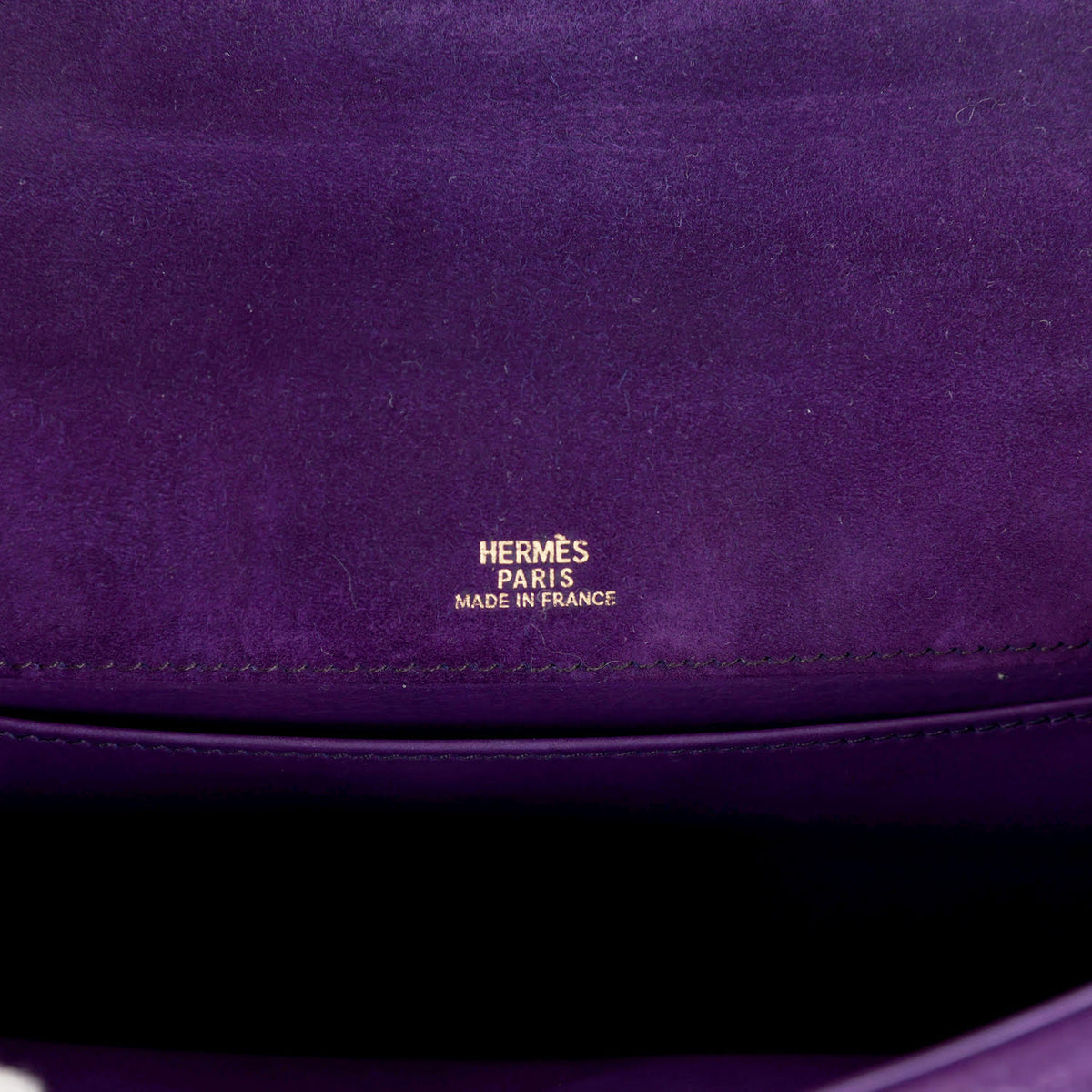 Vintage Kelly Pochette Violet Doblis Gold Hardware