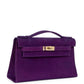 Vintage Kelly Pochette Violet Doblis Gold Hardware